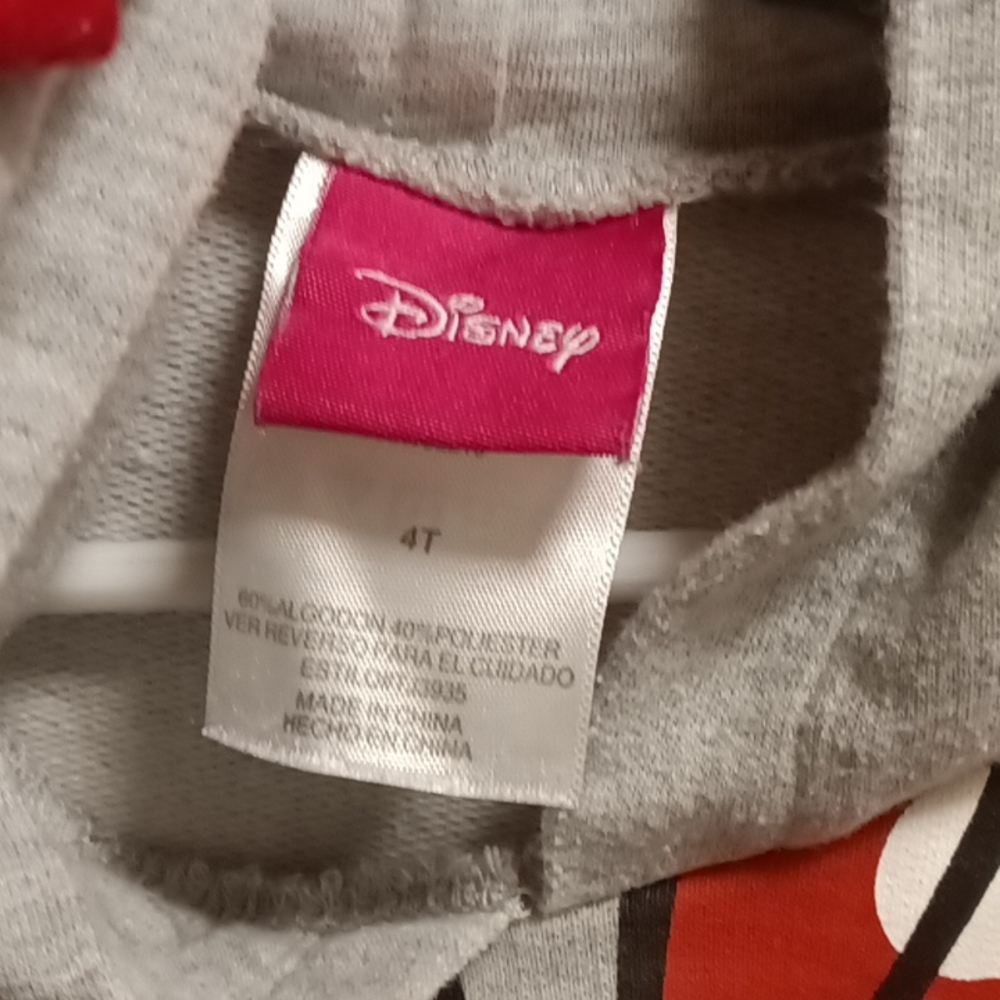 FINAL PRICE Disney Minnie Mouse hooded sweatshirt Size 4T - Picture 2 of 3